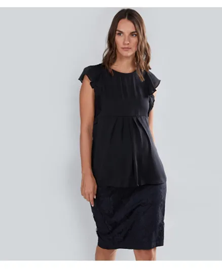 House of Napius Stylish Maternity Top & skirt set - Black