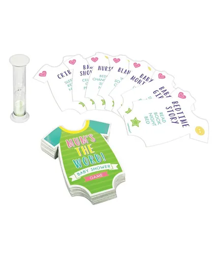 Party Centre Mum's The Word Baby Shower Game - Multicolour