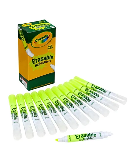 Crayola Bulk Set Dual Ended Erasable Highlighter - Pack of 12