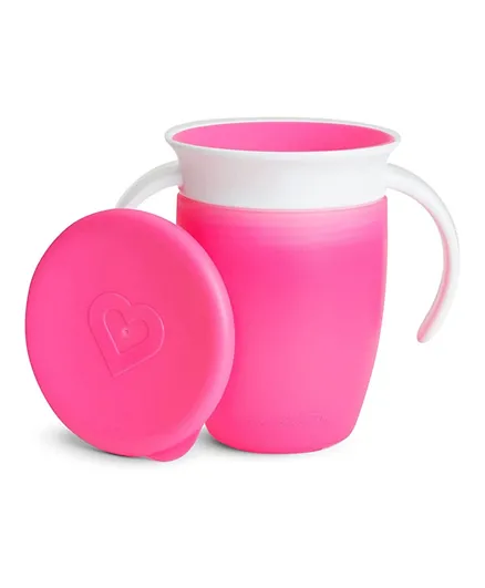 Munchkin Miracle 360° Trainer Cup with Lid 207mL - Pink