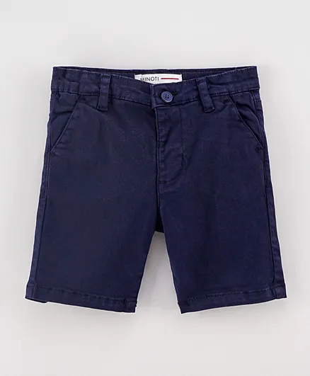 Minoti Basic Chino Shorts - Navy Blue