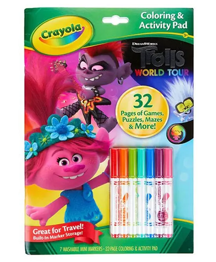 Crayola Coloring & Activity Pad Trolls World Tour - 32 Pages