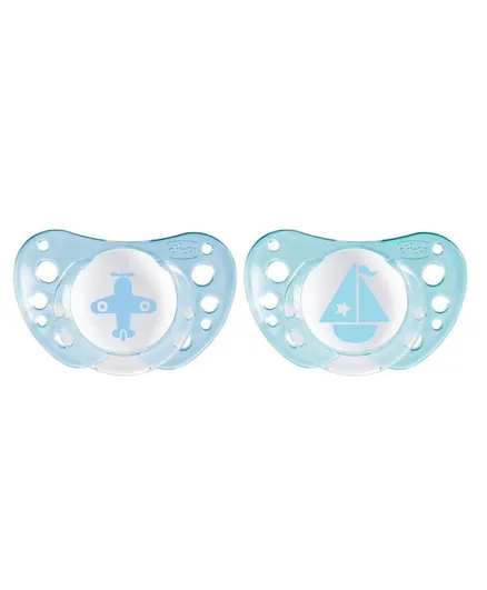 Chicco Soother Physio Air Silicone Pacifiers  Blue - Pack of 2
