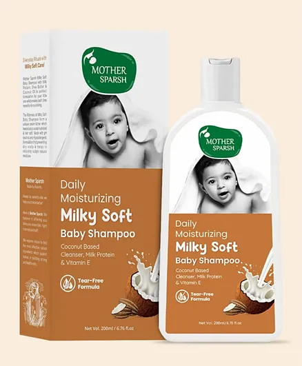 Mother Sparsh Daily Moisturizing Milky Soft Baby Shampoo - 200mL