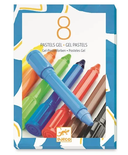 Djeco Classic Colours Gel Pastels Multicolour - Pack of 8
