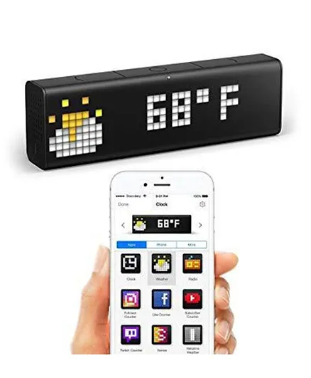 Lametric  World's Smartest Clock WiFi connected Clock with LED Indicator Panel - Black