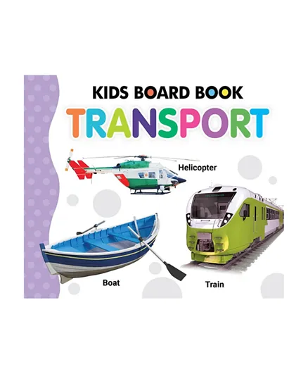 Kids Board Book Transport - English