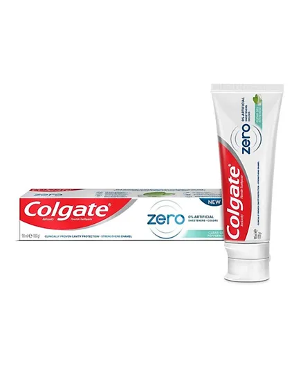 Colgate Zero % Artificial Colours and Sweeteners Peppermint Clear Gel Toothpaste - 98 mL