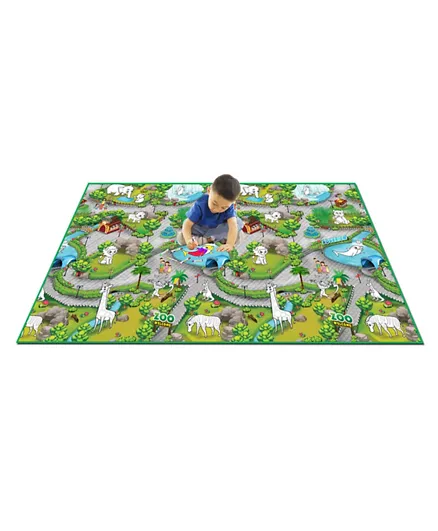 Rollmatz Zoo Colour N Wipe Playmat 6 Colour Marker Included - Green