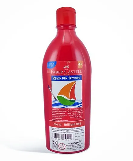 Faber Castell Tempera Fun Paint Red - 500mL