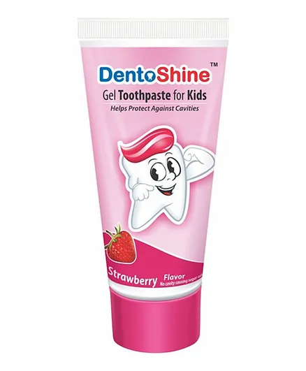 DentoShine Strawberry  Flavoured Gel Toothpaste - 80 gm