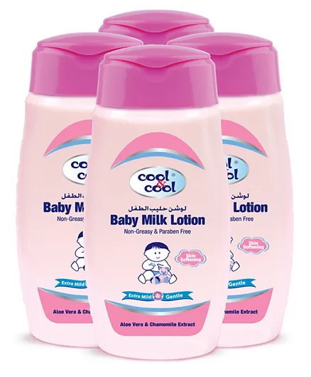 Cool & Cool Baby Milk Lotion  Pack of 4 - 250 ml