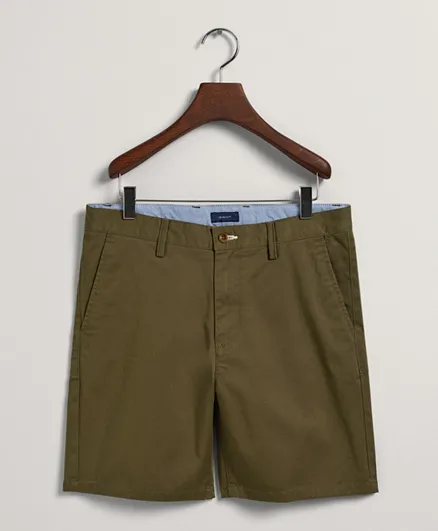 Gant Chino Stretchy Shorts - Brown