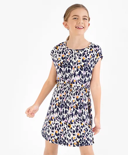Only Kids Round Neck Dress - Multicolor