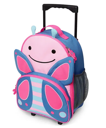Skip Hop Butterfly Zoo Kids Rolling Luggage Pink - 8 Inches
