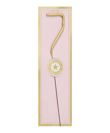Meri Meri Sparkler Candle Number 7 - Gold Glitter