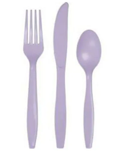 Creative Converting Touch of Color Cutlery Set Luscious Lavender - Pack of 24