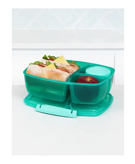 Sistema Triple Split Lunch & Yogurt Box Green - 2L