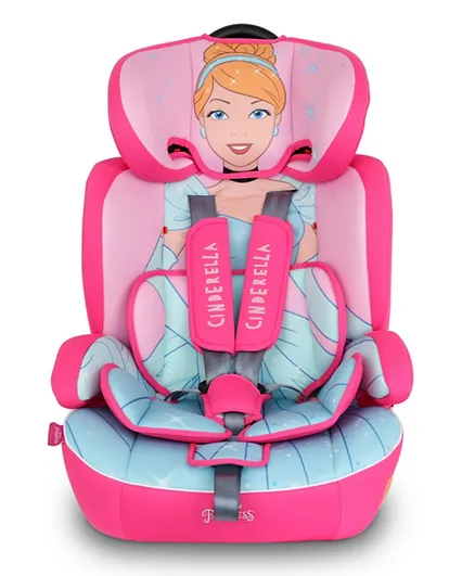 مقعد سيارة 3 في 1 للأطفال/الصغار بتصميم أميرة + مقعد معزز من ديزني