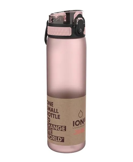 Ion8 Leak Proof Slim Water Bottle BPA Free Rose Quartz - 600mL