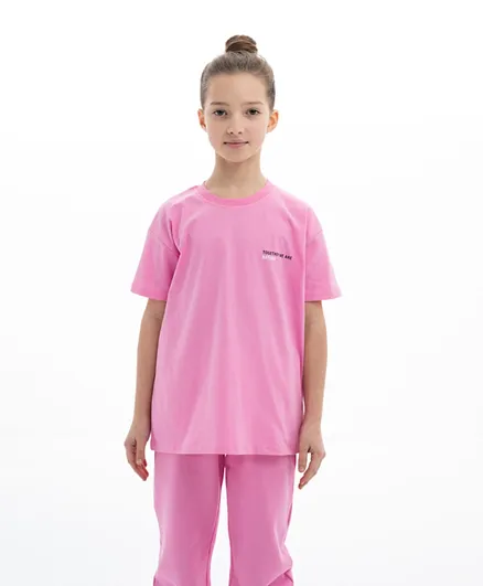 TWAN 4Seasons Kids Organic Oversized T-shirt - Pink