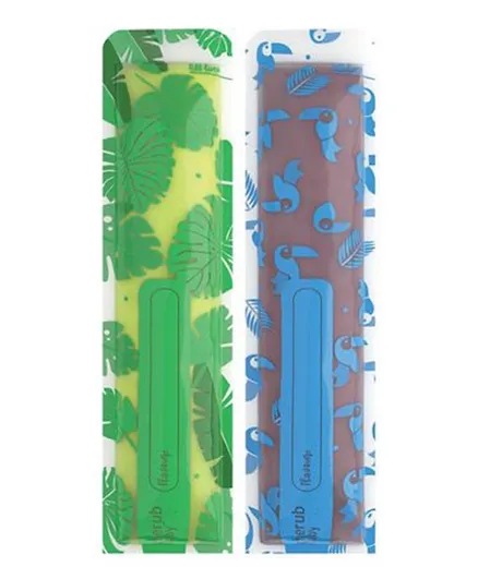 Cherubbaby Freeze n Squeeze Reusable Ice Treat Pouches Pack of 20 - Green Blue