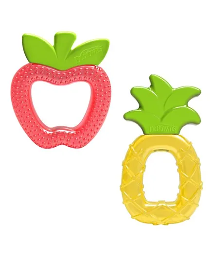 Dr. Brown's AquaCool Water Filled Teether Pineapple & Apple - 2 Pieces