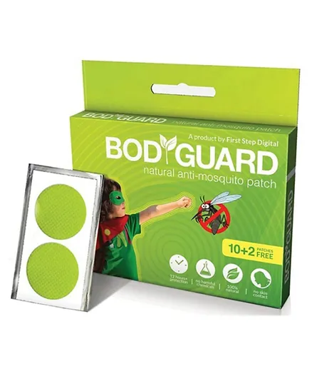 Bodyguard Premium Natural Anti Mosquito Patches - 10 Plus 2 Patches