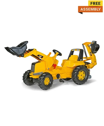 Rolly Toys CAT Ride On Excavator and Digger - Yellow