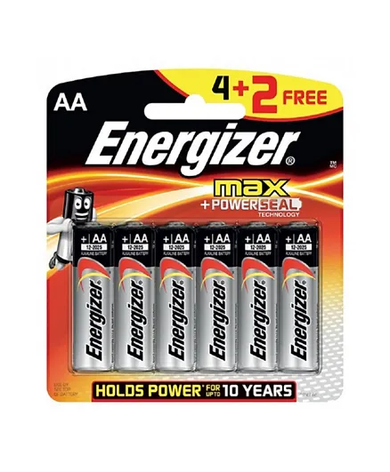 Energizer MAX Alkaline Power Seal 4+2 AA Batteries