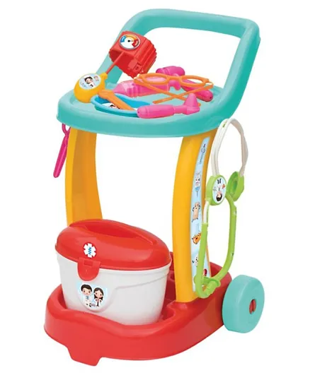 Dede Grandfather Candy & Ken Doctor Service Trolley with 10 Pieces - Red