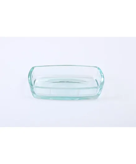 Pan Emirates Zea Glass Soap Dish - Turquoise