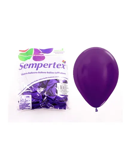 Sempertex Round Latex Balloons Metallic Violet - Pack Of 50