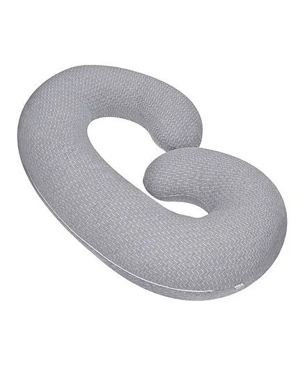 Moon Bamboo C Shape Maternity Pillow - Grey