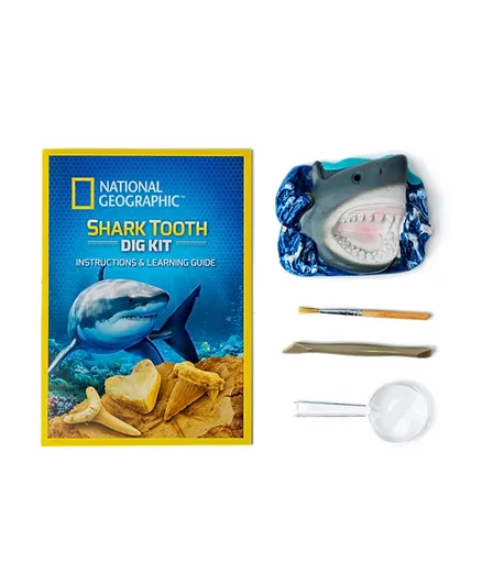 National Geographic Shark Tooth Dig Kit - 8 Pieces