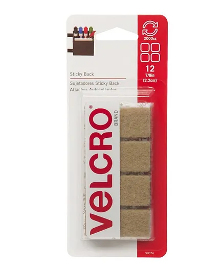 Velcro Square Sticky Back - Beige