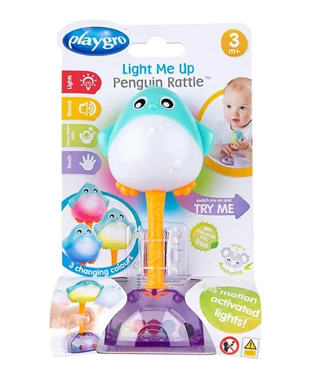 PlayGro Light Me Up Penguin Rattle