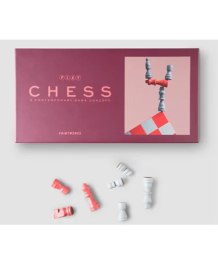 Printworks Wooden Classic Chess - Pink