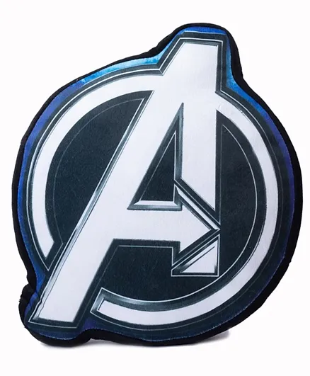 Marvel  Avengers Logo 3D Shaped Printed Cushion - Blue