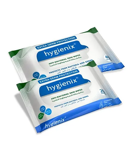 Hygienix Anibacterial Skin Wipes - 40 Wipes