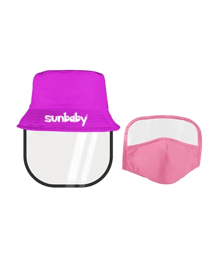 Starbabies Face Shield With Hat + Mask With Eye Shield - Purple & Red