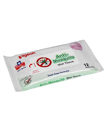 Pigeon Anti-Mosquito Wet Tissue Wipes - 12  Pieces