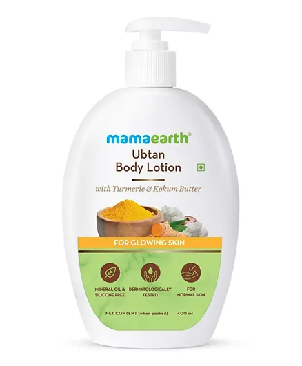 Mamaearth Ubtan Body Lotion with Turmeric and Kokum Butter for Glowing Skin - 400mL
