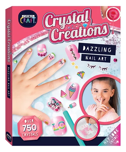 Hinkler Books Curious Craft Crystal Creations Dazzling Nail Art - Multicolor