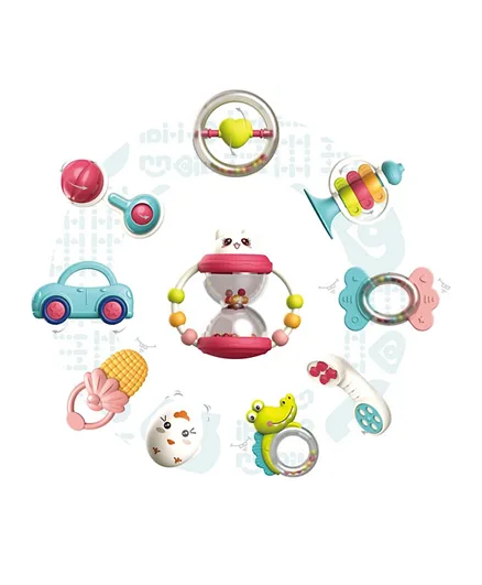 IBI-IRN Baby Handbell Rattles Toy - 10 Pieces