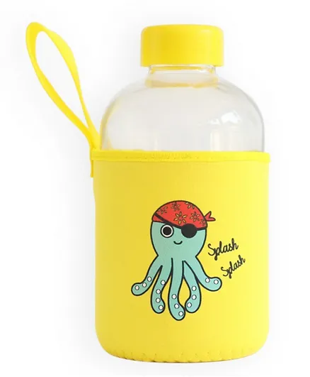 Milk&Moo Sailor Octopus Kids Glass Water Bottles - 600 ml