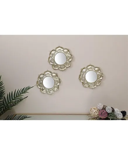 PAN Home Maxwell Set of 3 Mirror Wall Deco Champagne