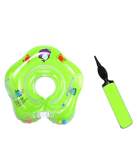 Pikkaboo Iswimsafe Infant Neck Floater Green with Inflator