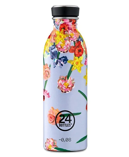 زجاجة المياه الفولاذية الأخف وزناً 24 بوتلز أوربان بنقشة زهور فول - 500 مل