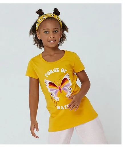 Aeropostale Butterfly Graphic Tee - Yellow